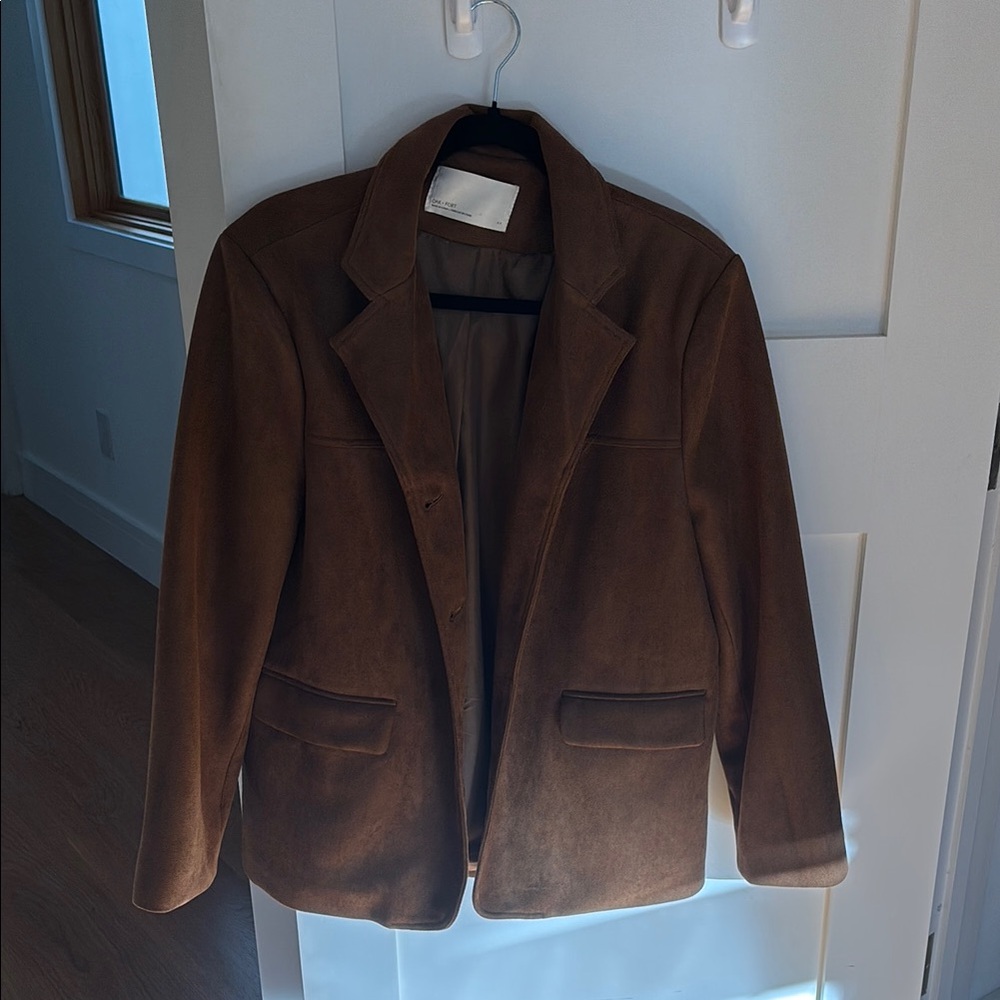 Oak + Fort Suede blazer